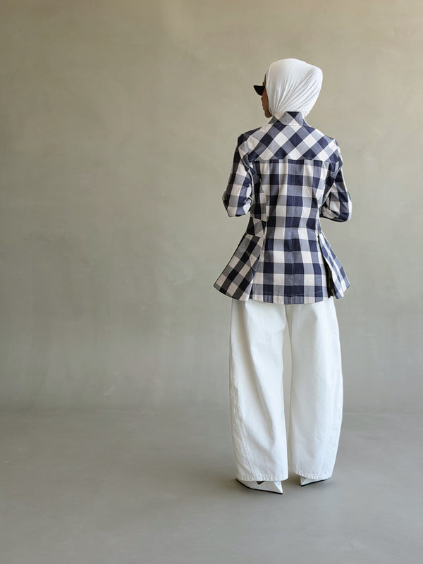Plaid Waisted Shirt