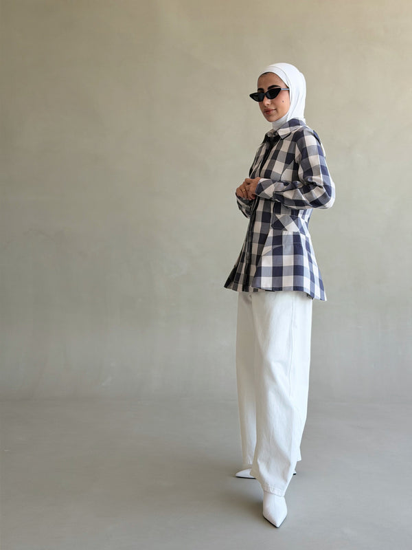 Plaid Waisted Shirt