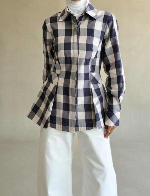 Plaid Waisted Shirt