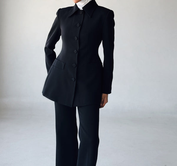 Buttoned Elegant Suit 2PC Set