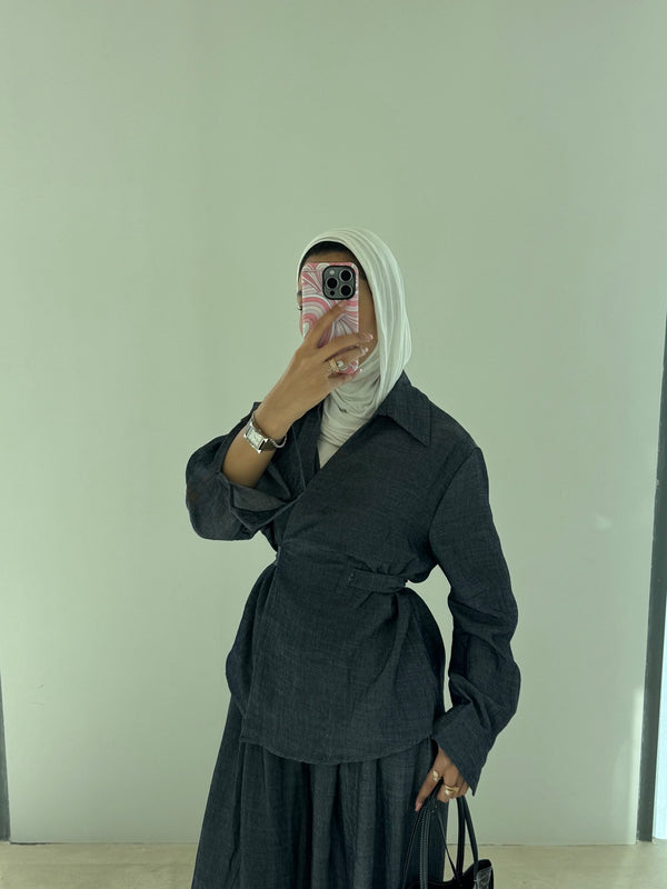 Open Blazer Set w/ Tie