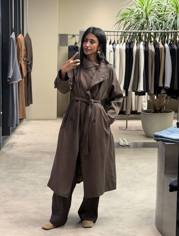 7-button Belted Trench Coat