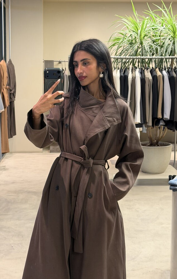 7-button Belted Trench Coat