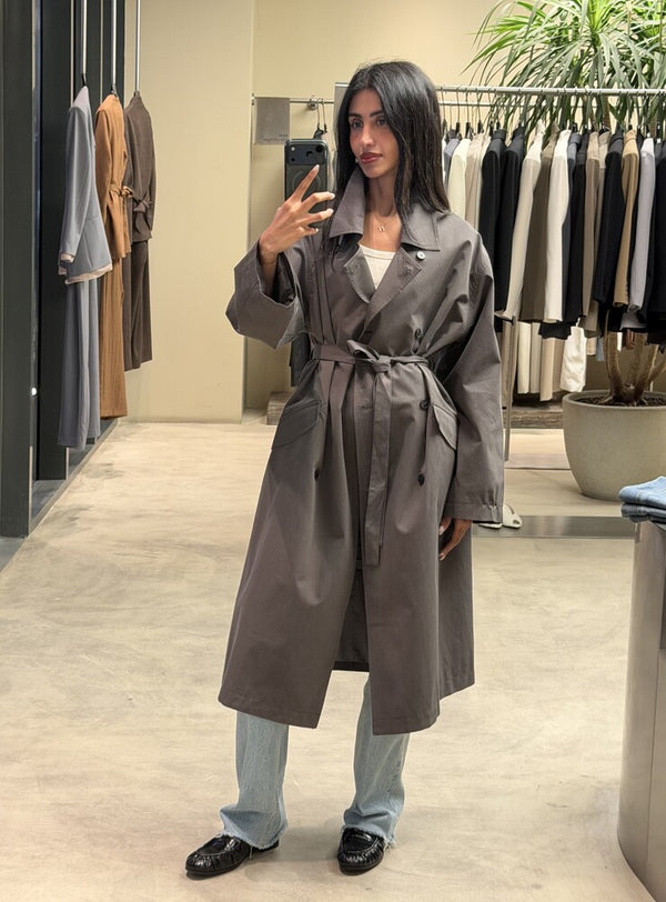 7-button Belted Trench Coat