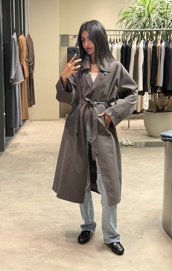 7-button Belted Trench Coat