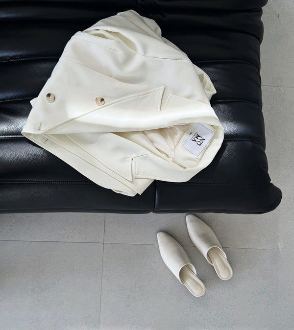 Lace-up 6 Buttons Longline Coat Set 2PC