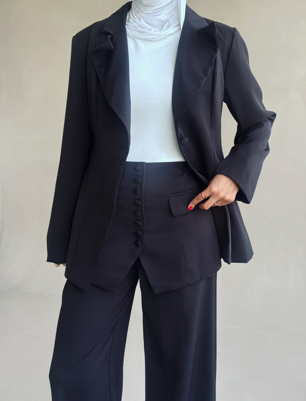 Corset-style Blazer Set