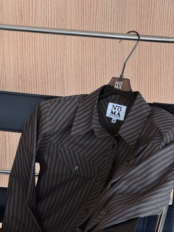 Side Buttoned Plaid Shirt