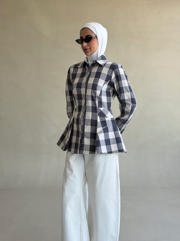 Plaid Waisted Shirt