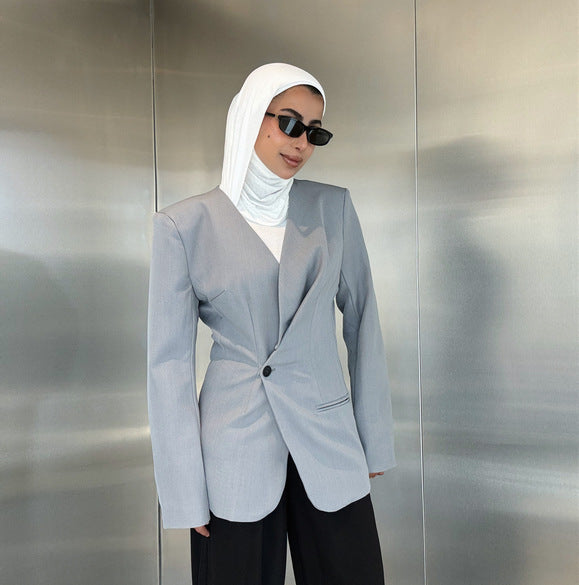 Wrinkled Breasted Blazer