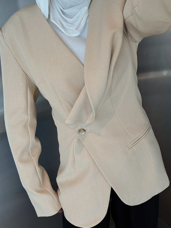 Wrinkled Breasted Blazer