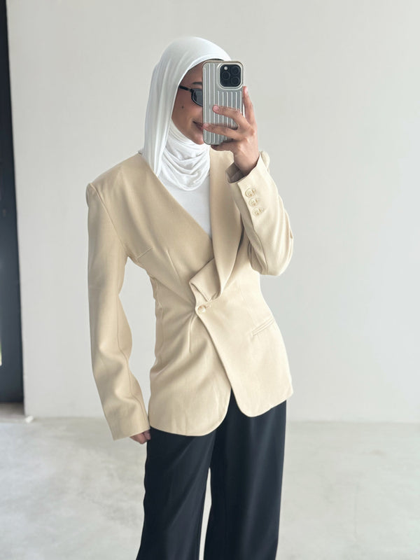 Wrinkled Breasted Blazer