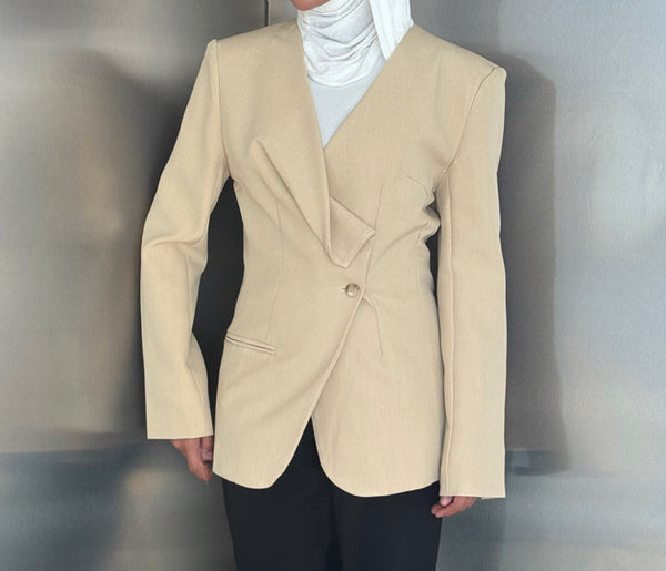 Wrinkled Breasted Blazer