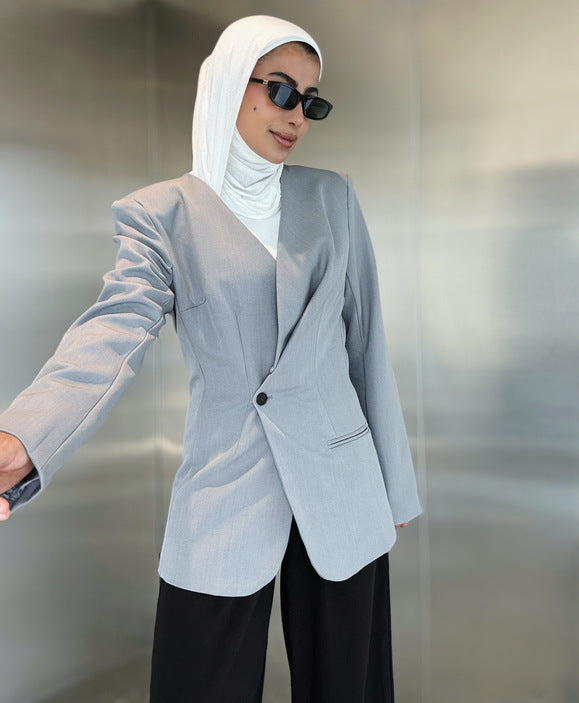 Wrinkled Breasted Blazer
