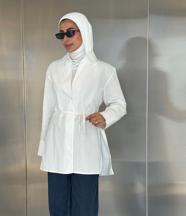 Lace Up Side Slits Shirt
