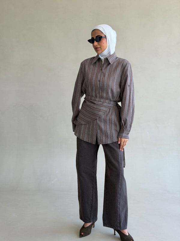Checked Wrap Shirt