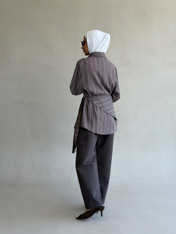 Checked Wrap Shirt