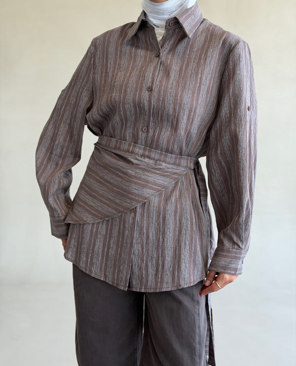 Checked Wrap Shirt