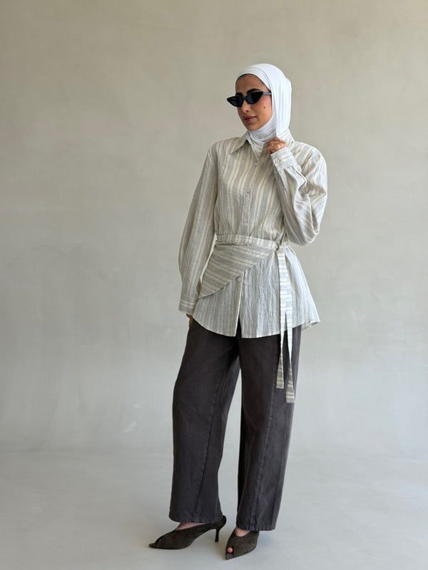 Checked Wrap Shirt