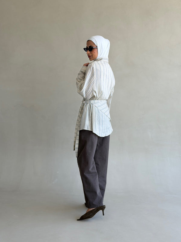 Checked Wrap Shirt