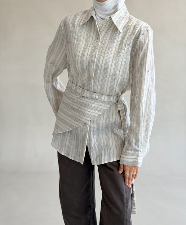 Checked Wrap Shirt