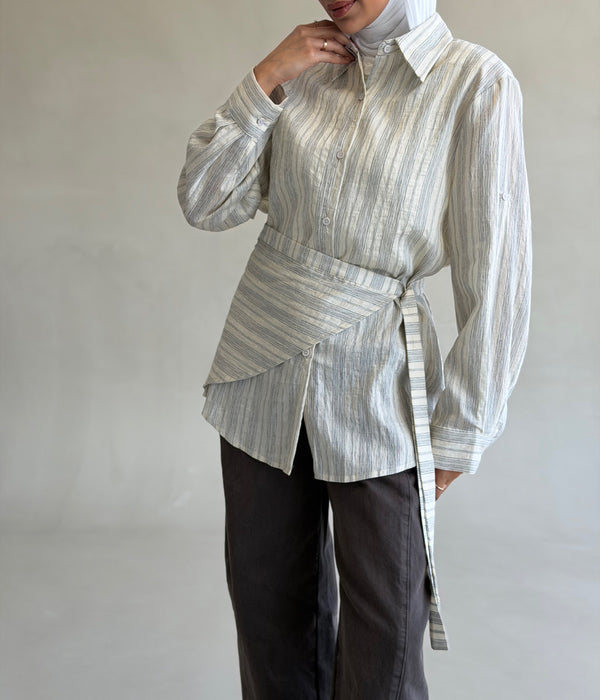 Checked Wrap Shirt