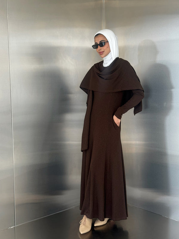 Lightweight Long Dress w/ Shawl