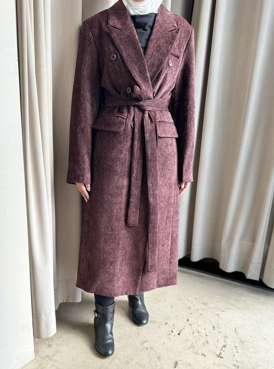 Elegant Wool Coats For Women Notchedالسترات الخارجية / المعاطف