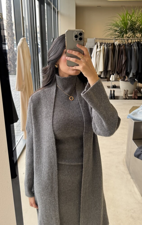 3PC Turtleneck Skirt Set