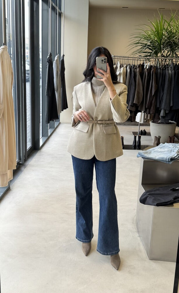 2-in-1 Knitted Inner + Woolen Blazer