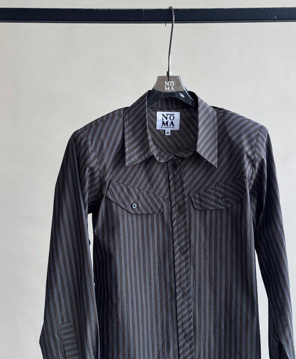 Side Buttoned Plaid Shirt