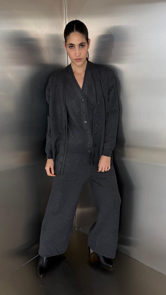 3PC Vneck Knitted Set