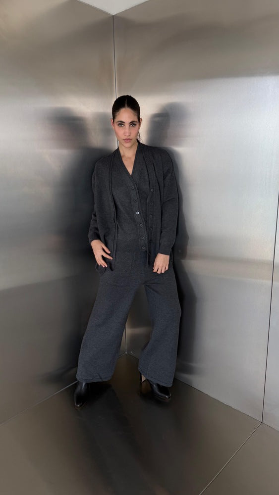 3PC Vneck Knitted Set