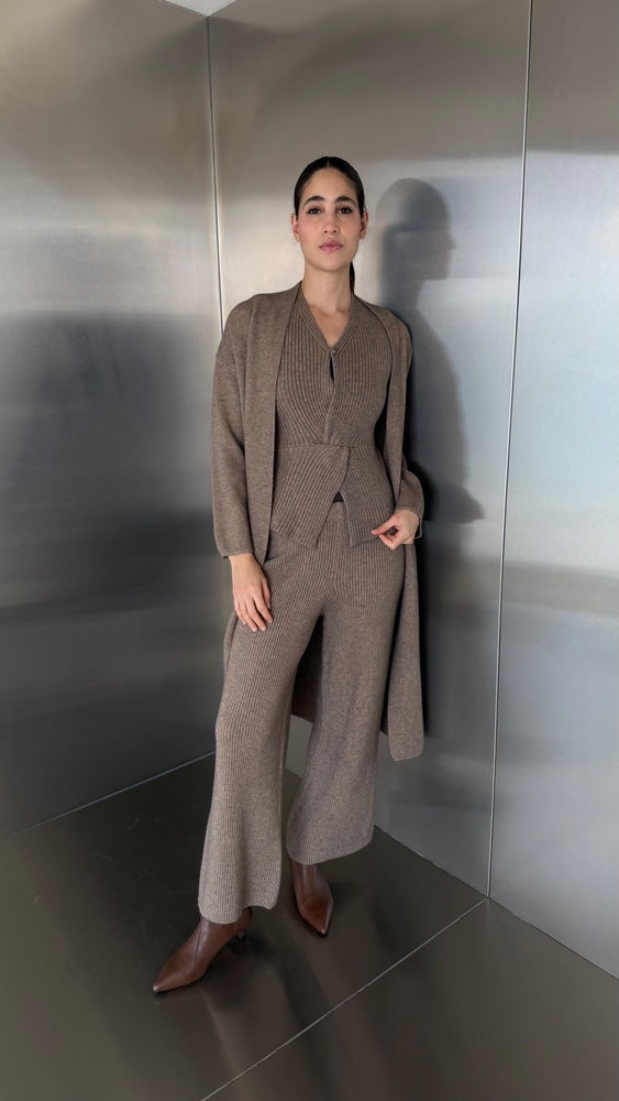 Knitted 3PC Vest Cardigan Set