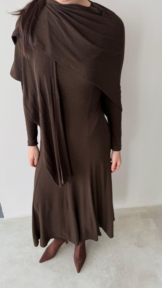 Lightweight Long Dress w/ Shawl