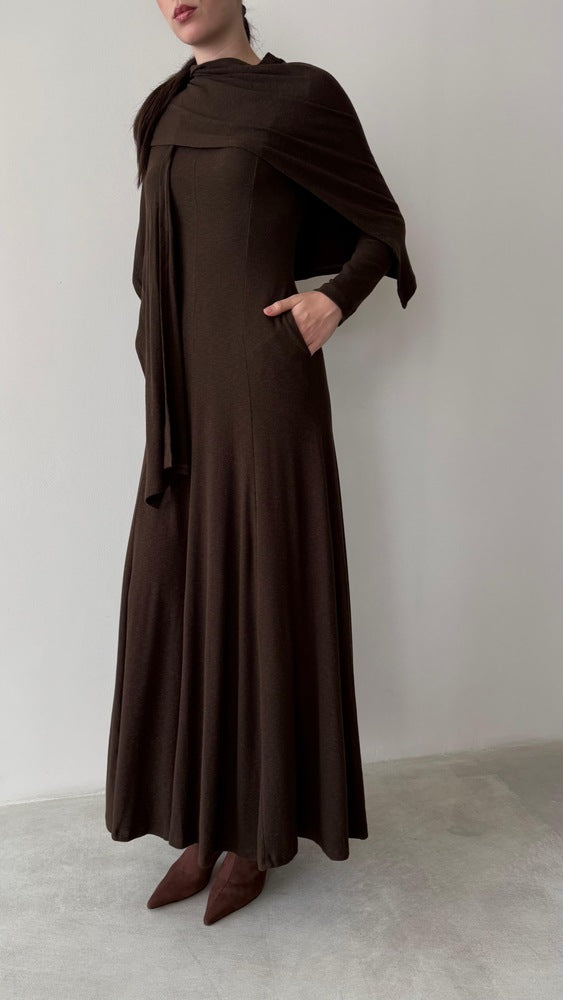 Lightweight Long Dress w/ Shawl