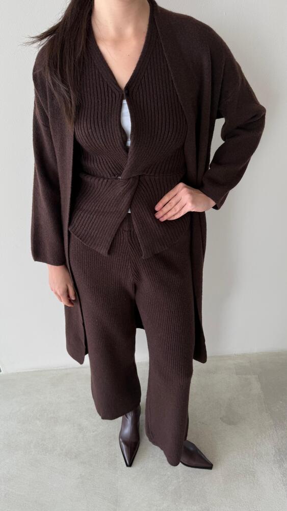 Knitted 3PC Vest Cardigan Set