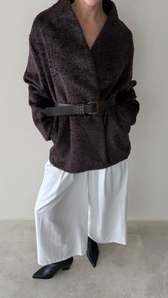 Shaggy Belted Jacket