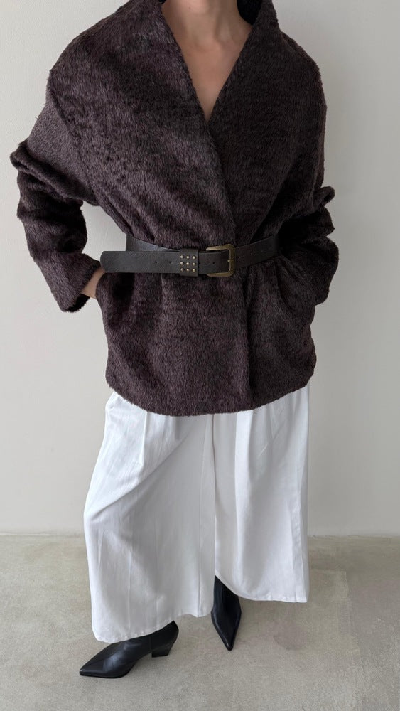 Shaggy Belted Jacket