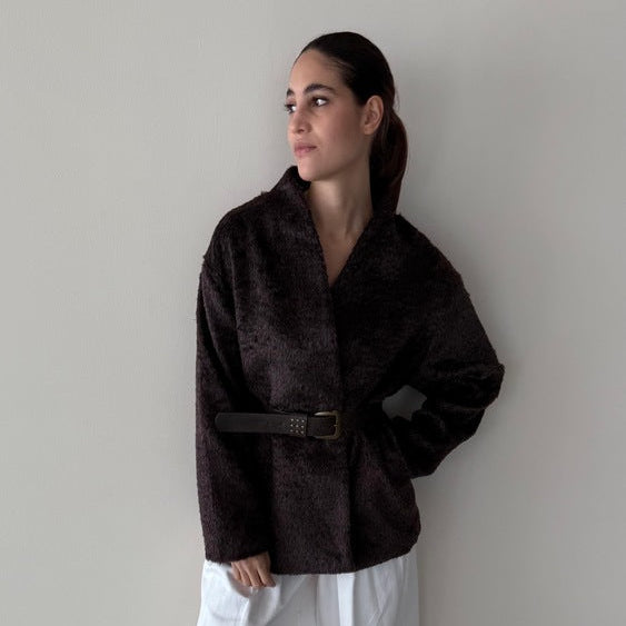 Shaggy Belted Jacket