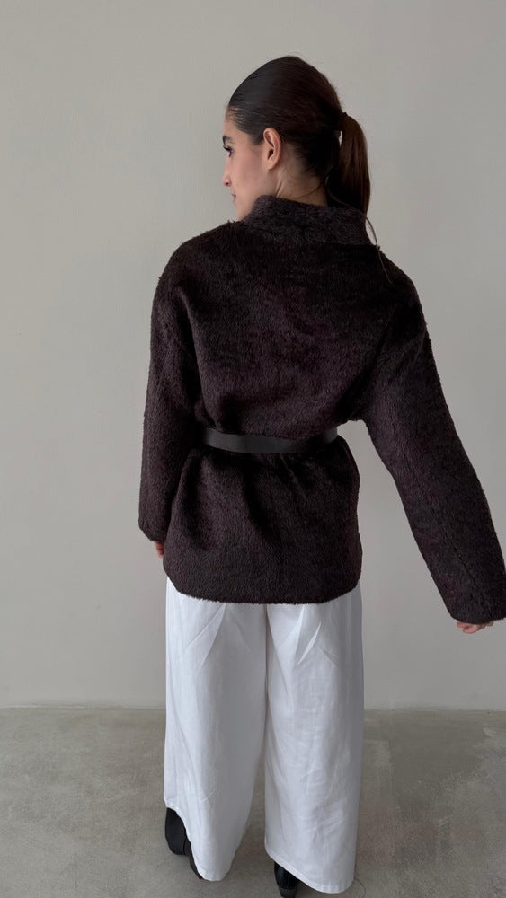 Shaggy Belted Jacket