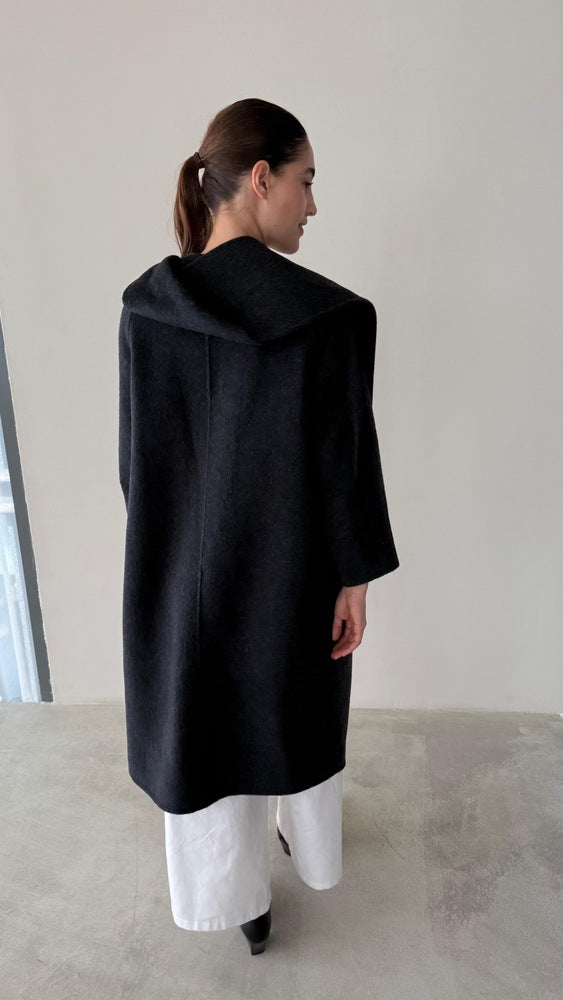 Tassel Scarf Woolen Coat