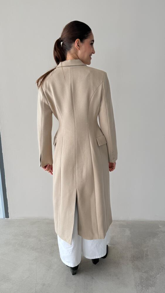 Long Waisted Slim-Fit Coat