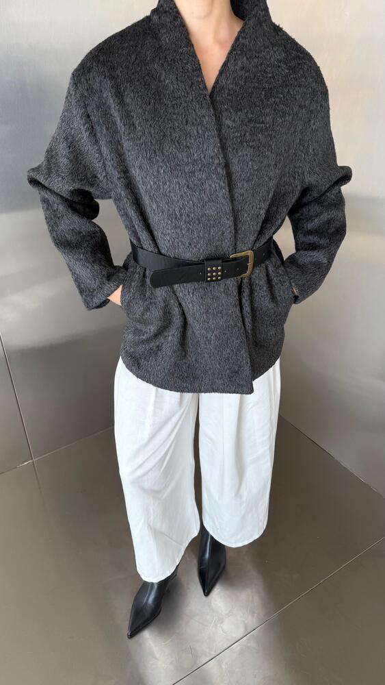 Shaggy Belted Jacket