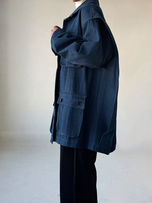 Denim Big Size Pocket Jacket