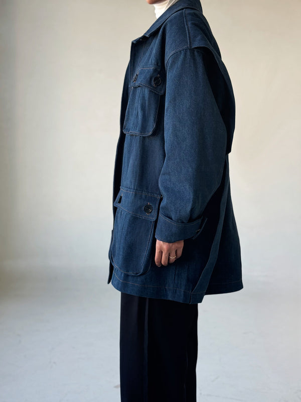 Denim Big Size Pocket Jacket