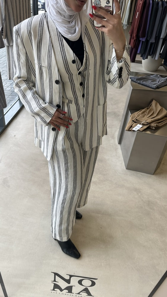 V-neck Striped 3PC Sets