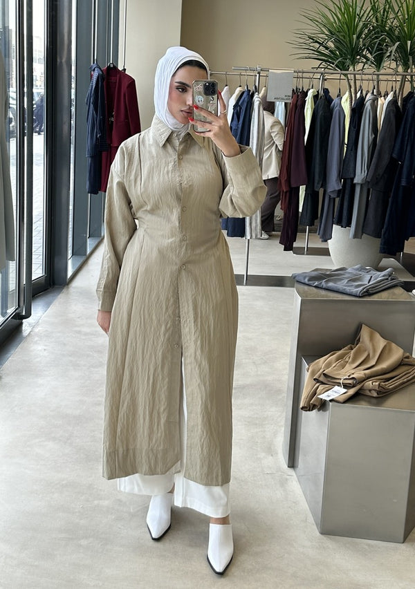 Women's Long Belted Dress