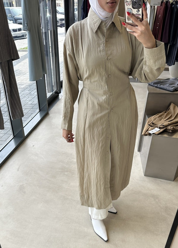 Women's Long Belted Dress