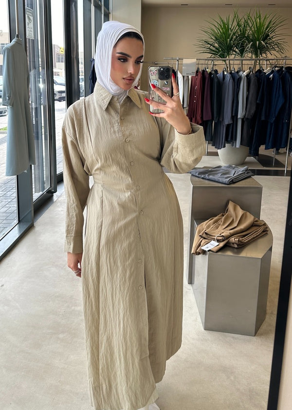 Women's Long Belted Dress